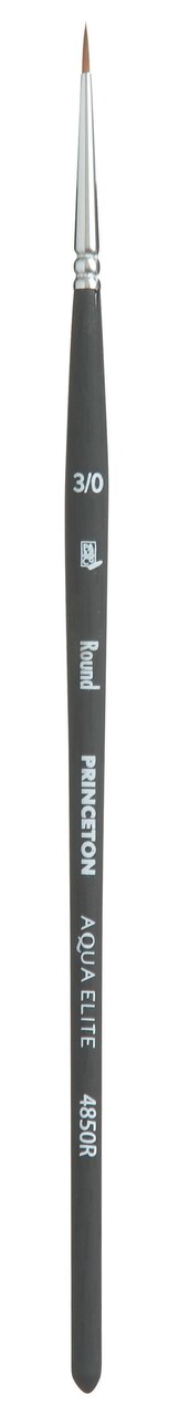 Princeton Series 4850 Aqua Elite Synthetic Watercolor Brush-Short Handle Round Size 3/0